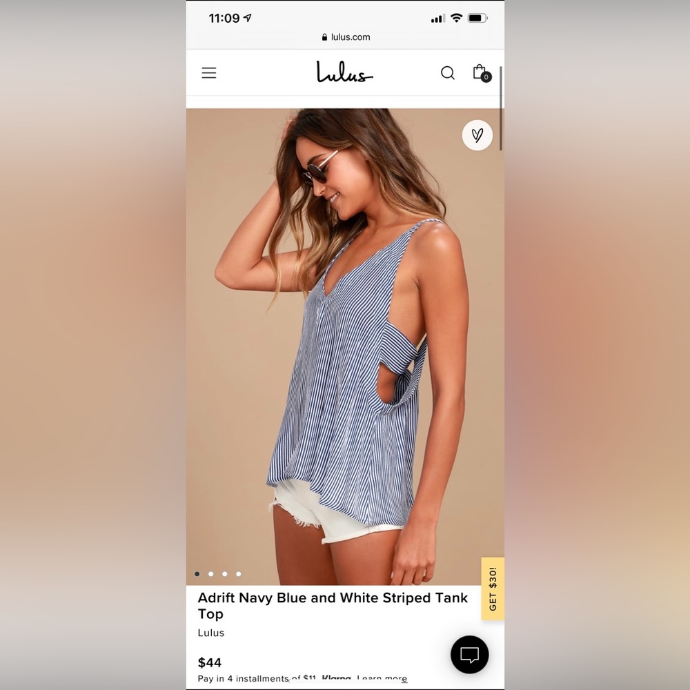Adrift striped tank top by Lulus